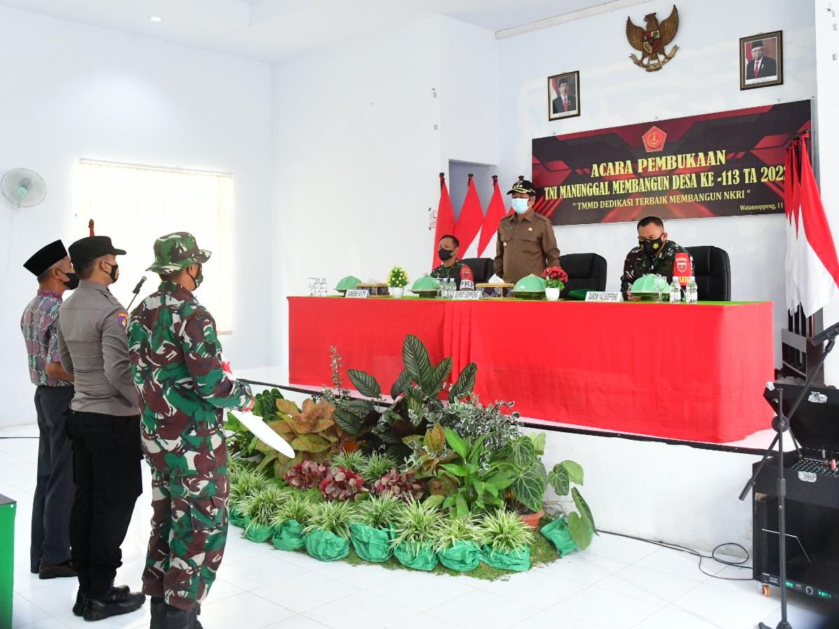 Bupati Soppeng Secara Resmi Membuka Kegiatan TMMD ke-113 TA. 2022