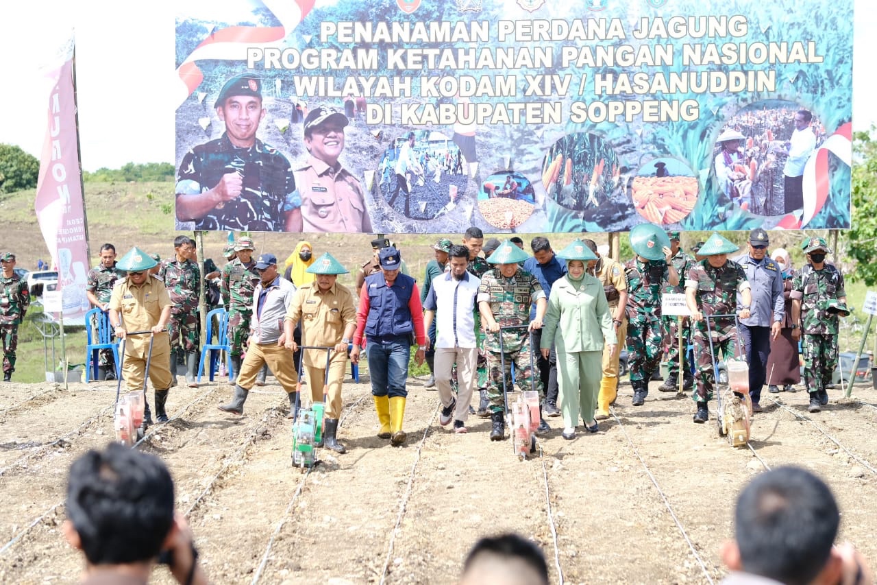 Sinergitas Pemkab Soppeng bersama Kodam XIV / Hasanuddin Wujudkan Program Ketahanan Pangan Nasional