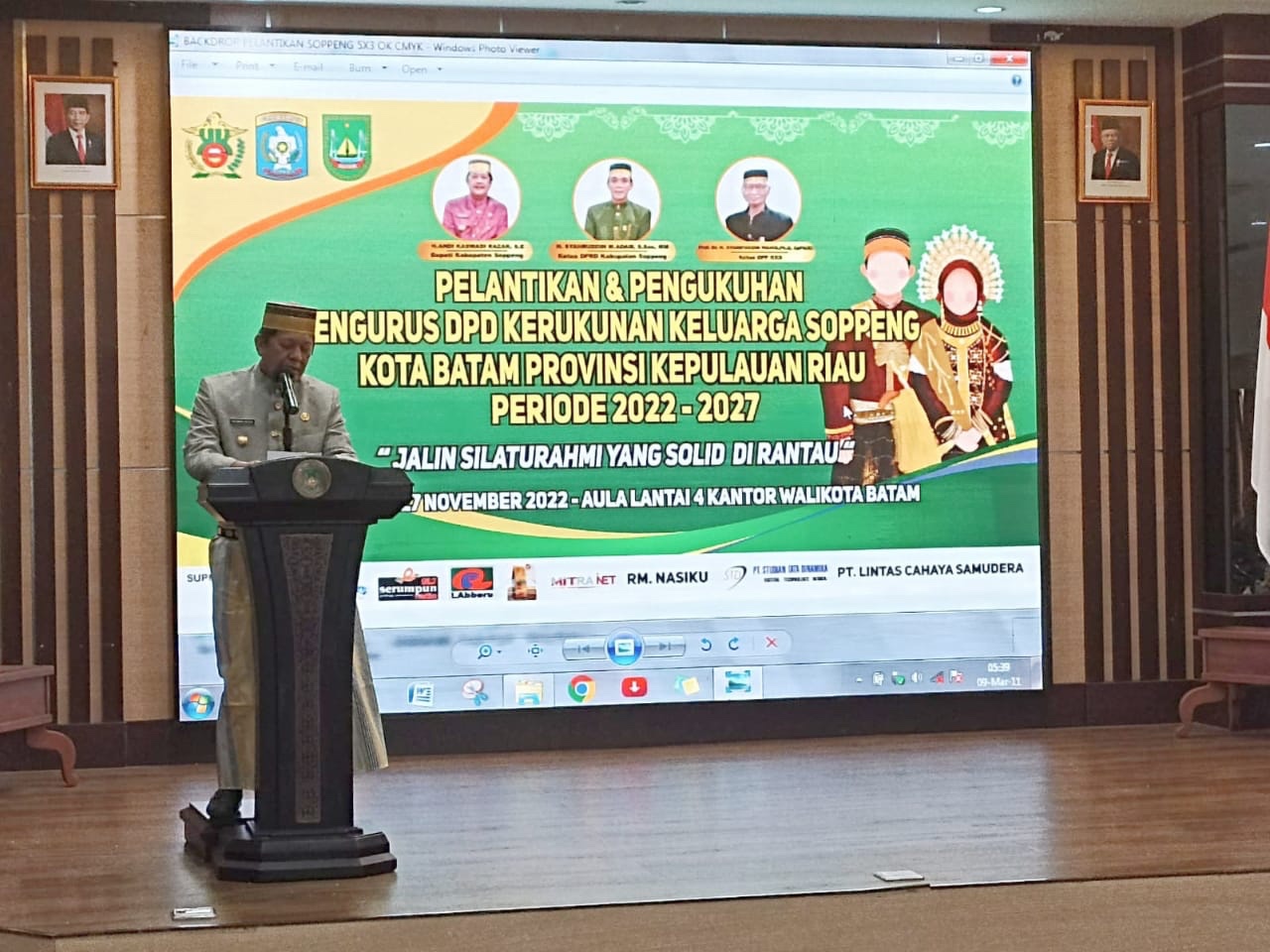 Bupati Soppeng Melantik dan Mengukuhkan DPD KKS Kota Batam Prov.Riau Masa Bakti 2022 – 2027