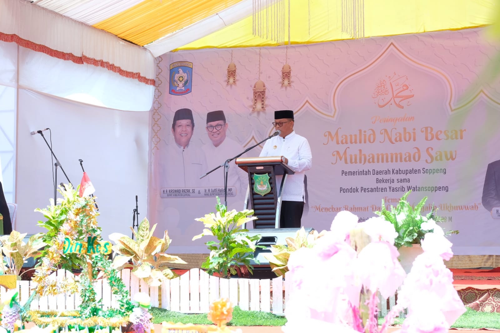 Pemkab Soppeng Resmikan 2 Bangunan Kelas Pada Peringatan Maulid Nabi Muhammad SAW di Ponpes Yasrib