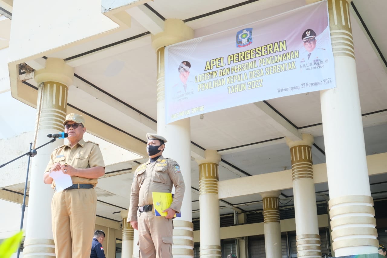 DMPD Kab.Soppeng Gelar Apel Pergeseran Logistik dan Pemusnahan Surat Suara Pilkades Serentak Tahun 2022
