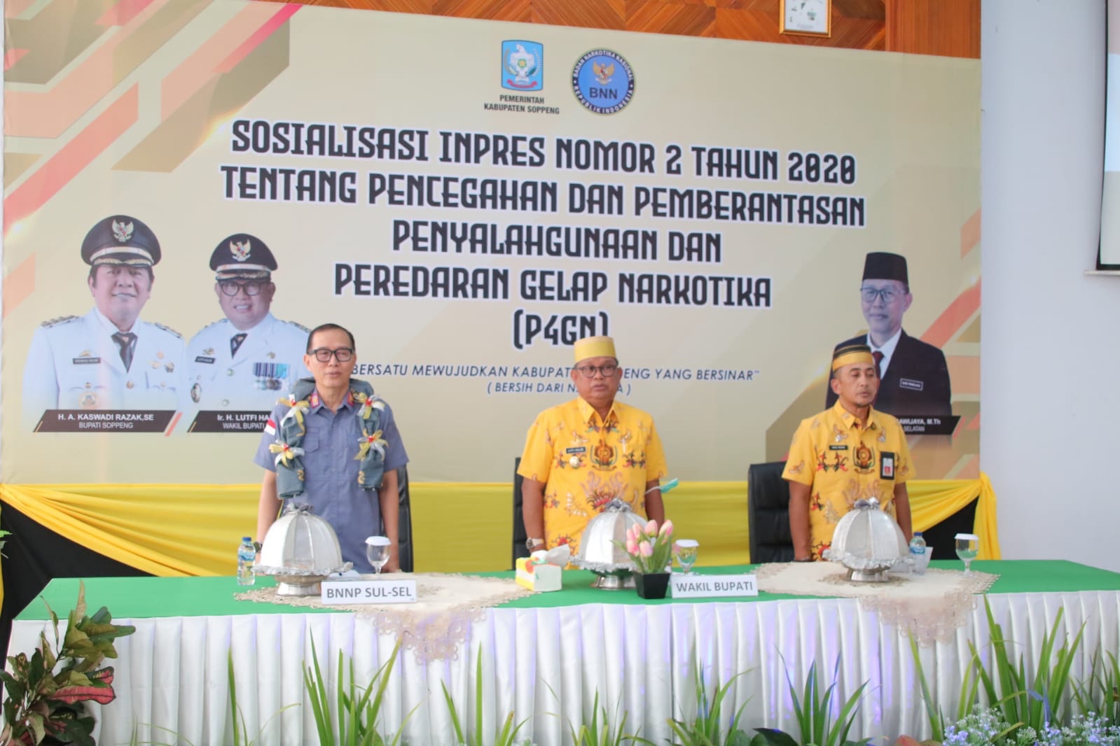 Wabup Soppeng Harap Sosialisasi P4GN Bermanfaat Untuk Kab.Soppeng Bebas dari Narkoba
