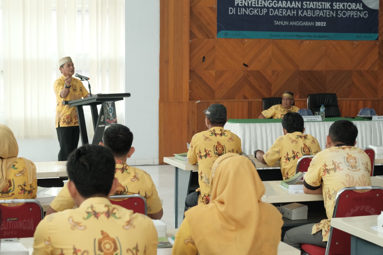 Diskominfo Bekerjasama BPS Kab.Soppeng Menggelar Kegiatan Statistik Sektoral Skala Lingkup Pemda