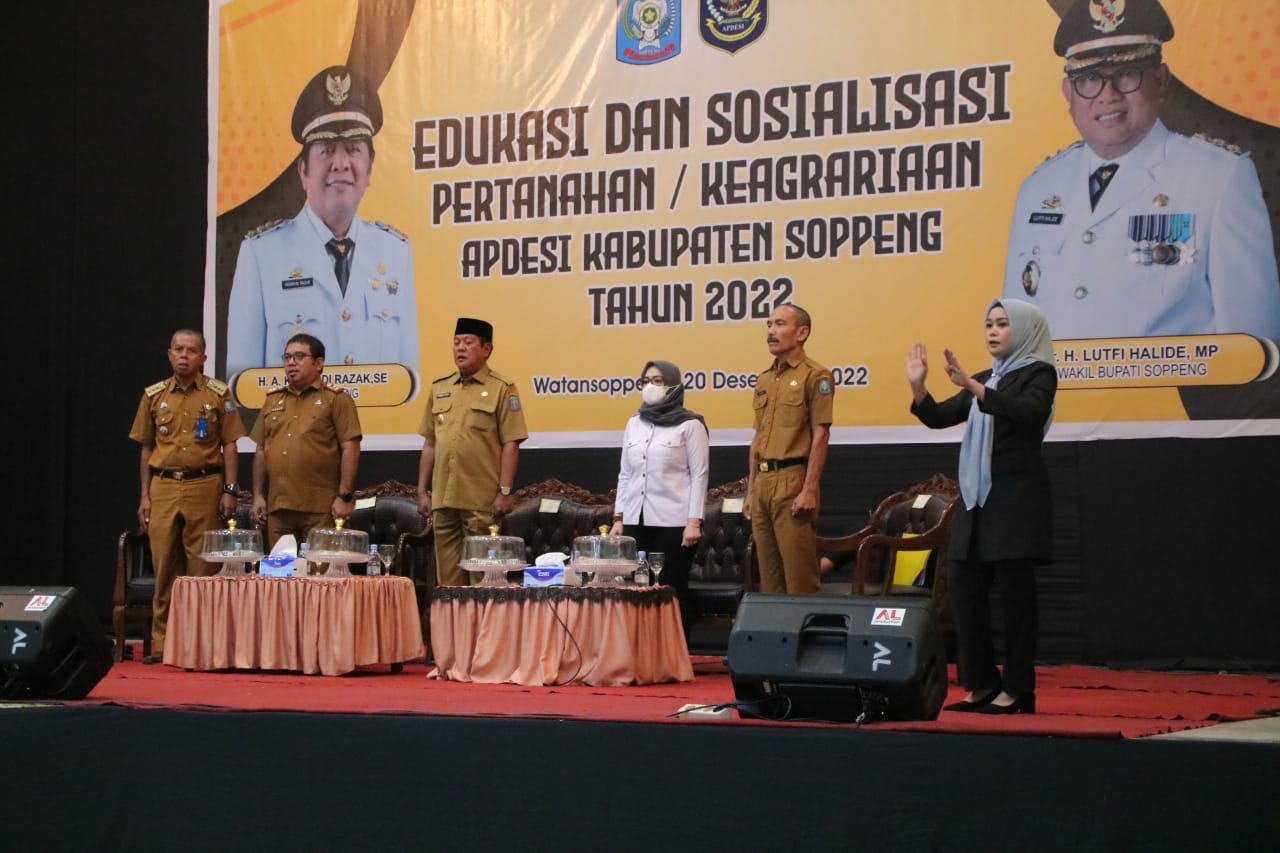 Bupati Soppeng Apresiasi Sosialisasi Pertanahan / Keagrariaan Apdesi Tahun 2022