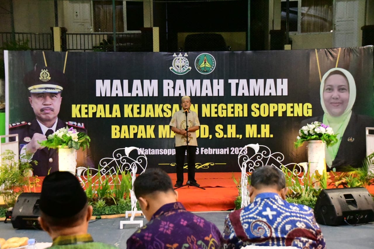 Bupati Soppeng bersama Forkopimda dan Kepala OPD Hadiri Malam Ramah Tamah Kajari Soppeng