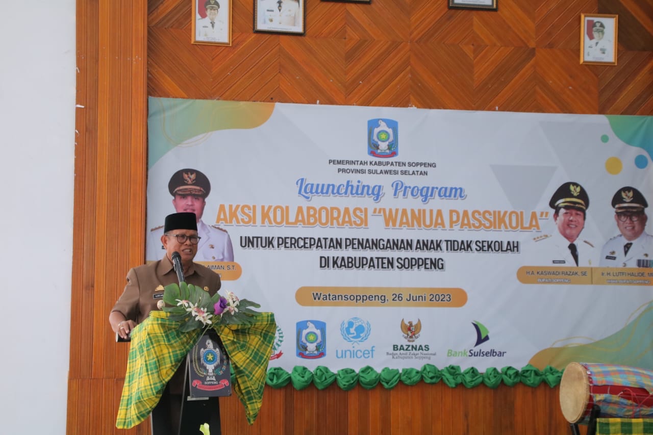 Pemkab Soppeng Melaunching Program Wanua Passikola Solusi Penanganan Anak Tidak Sekolah