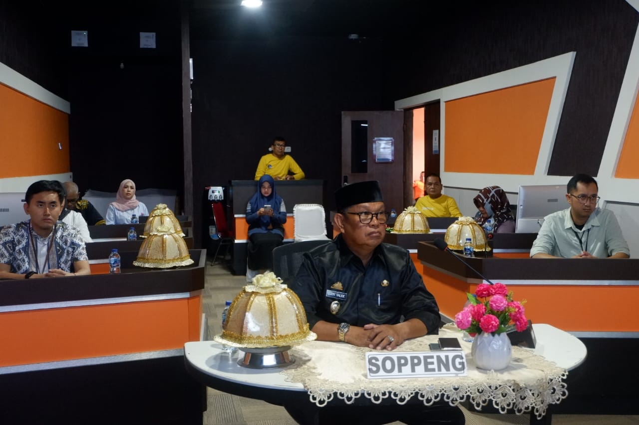 Bersama Gubernur Sulsel, Wabup Soppeng Ikuti Rakor Penanganan Dampak Bencana Alam Elnino Secara Virtual