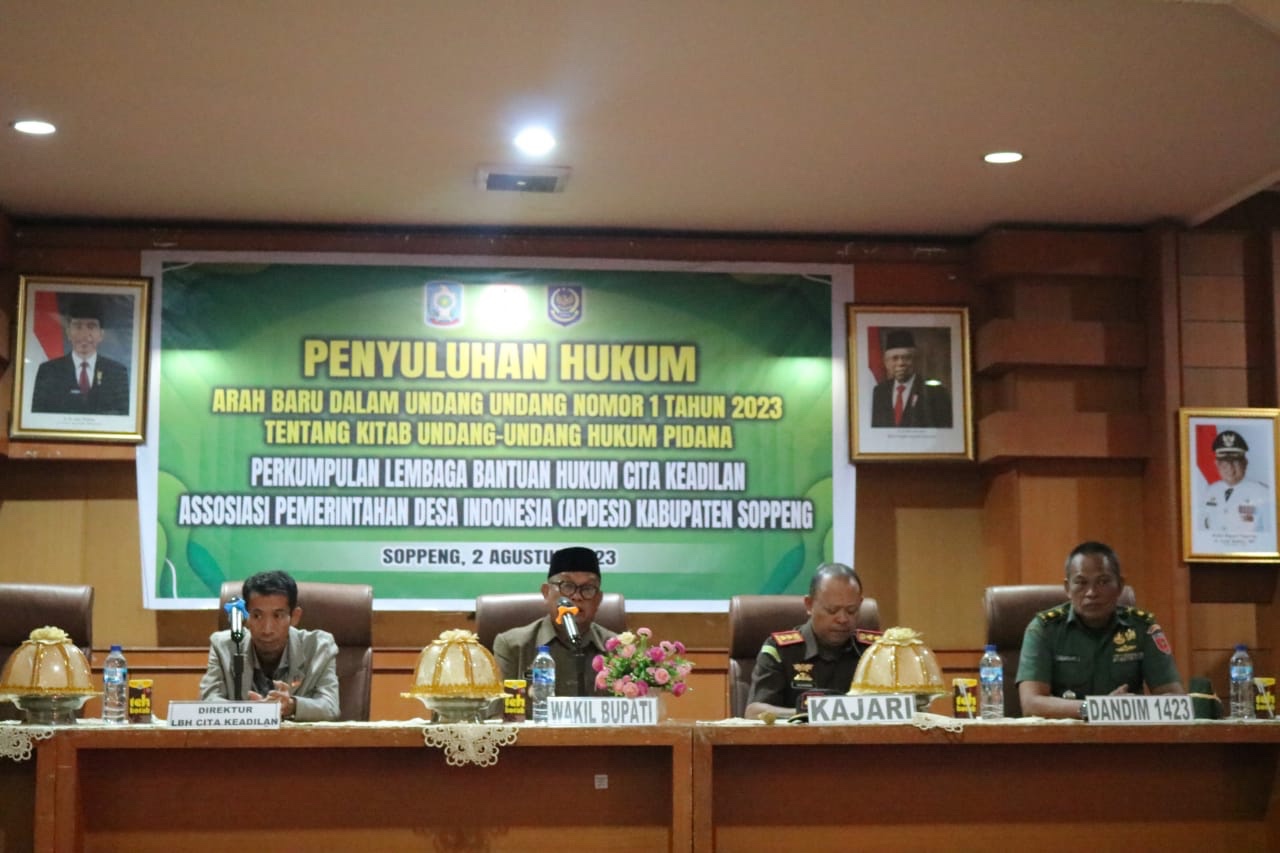 Wabup Soppeng Menilai Penyuluhan Hukum Arah Baru Pengawasan Pembangunan Pemerintahan Sangat Tepat
