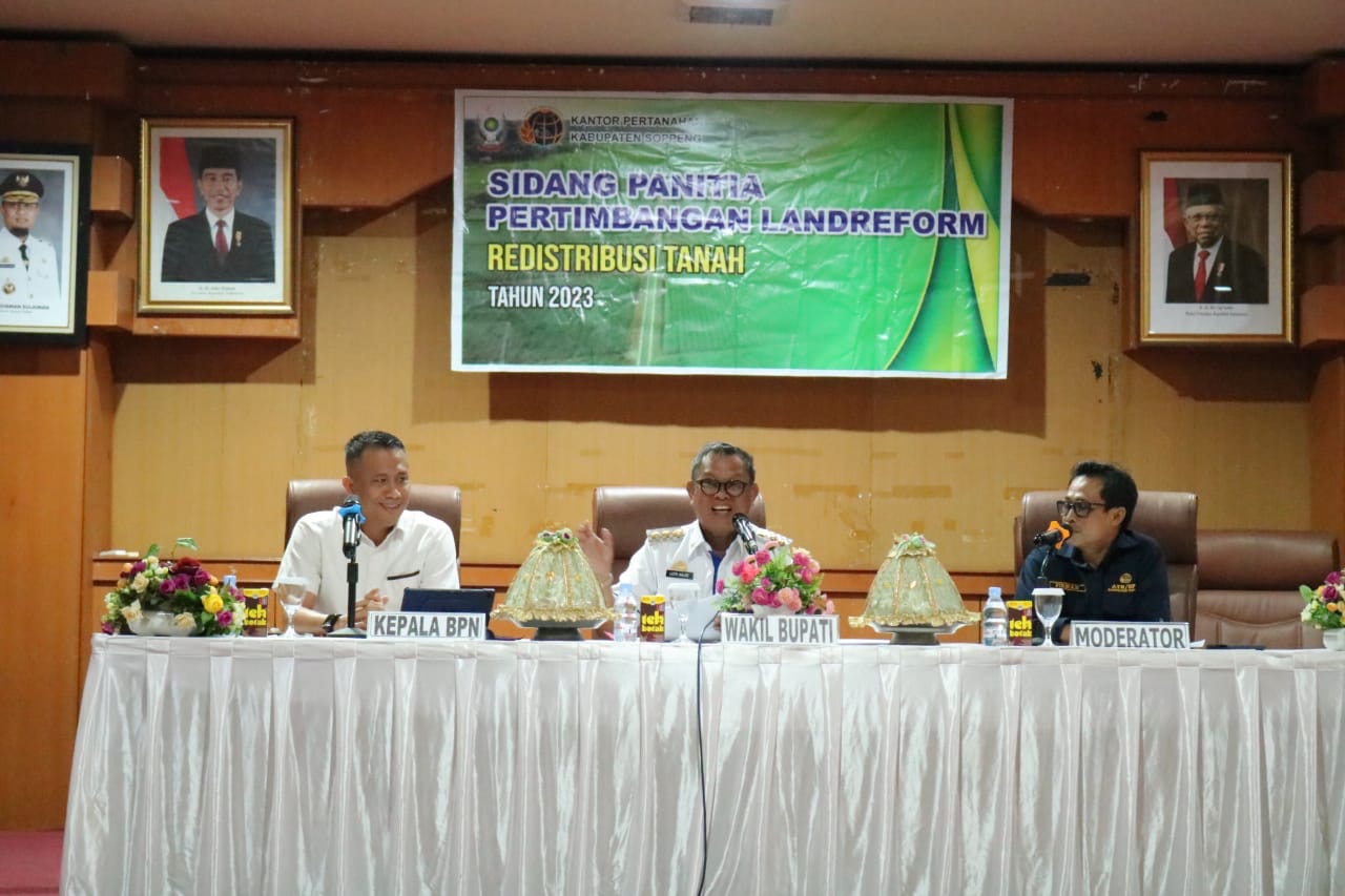 Wabup Soppeng Secara Resmi Membuka Sidang Panitia Pertimbangan Landreform Redistribusi Tanah Tahun 2023