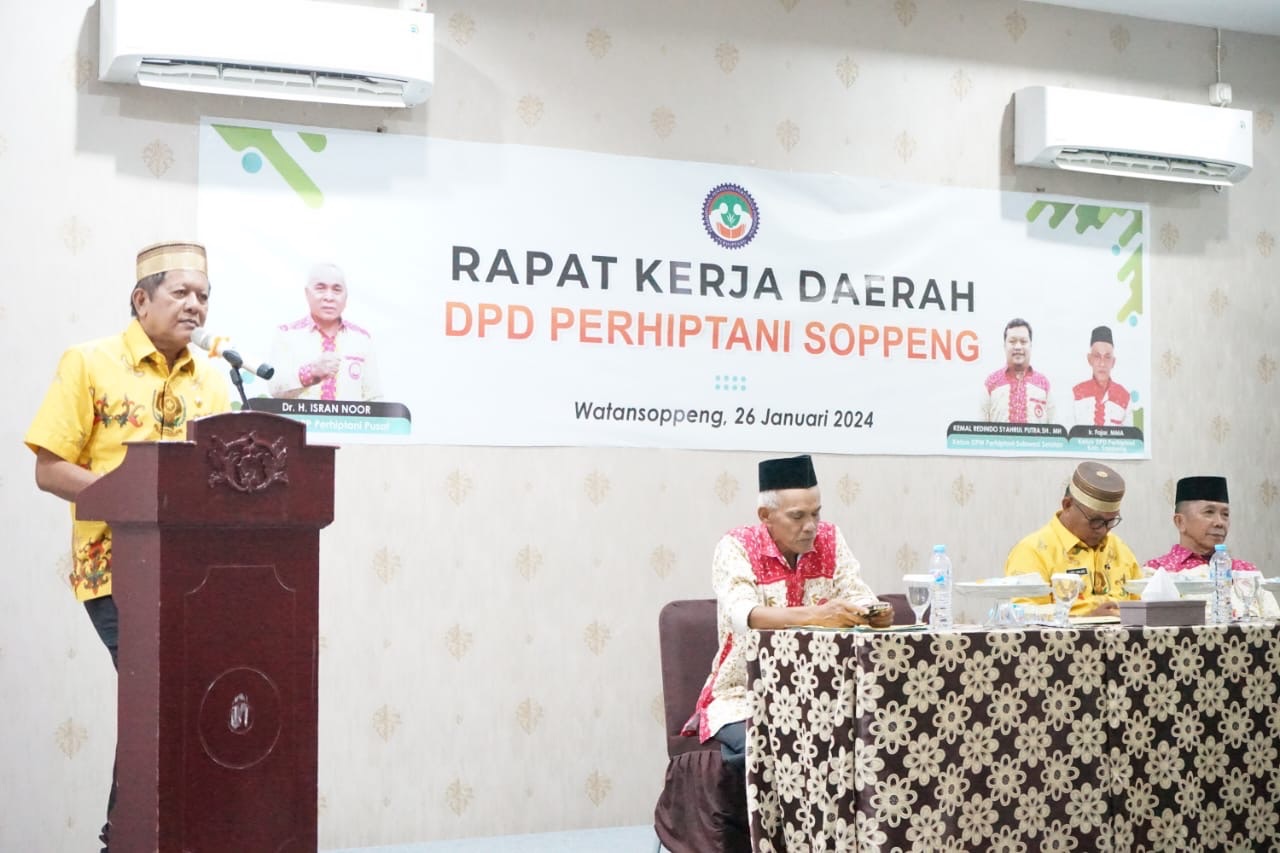 Bupati Soppeng Ucapkan Selamat Pada Pengurus DPD Perhiptani Soppeng Telah Menggelar Rapat Kerja Daerah Tahun 2024