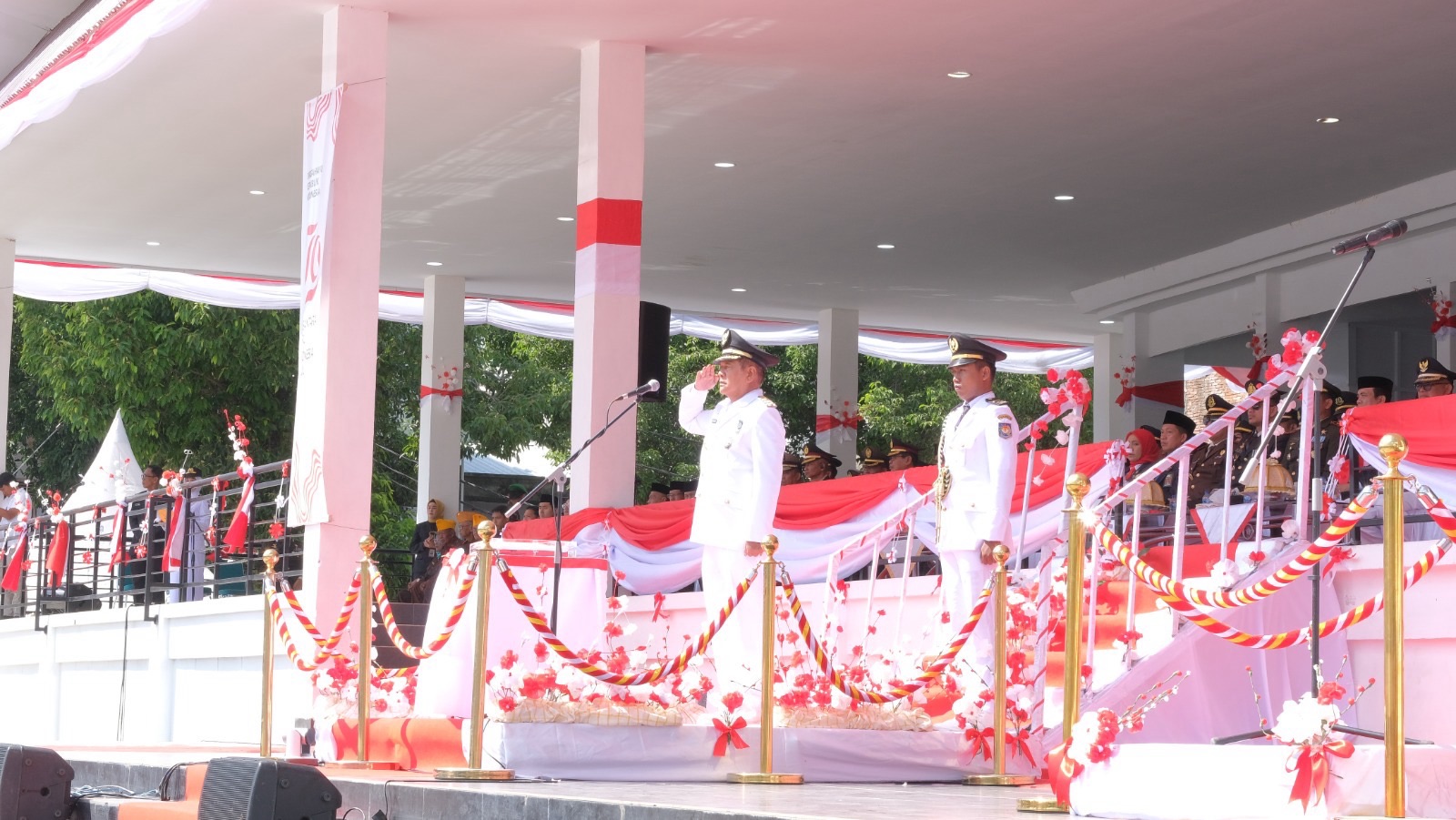 Bupati Soppeng Bertindak Selaku Inspektur Upacara Pada Peringatan Detik-Detik HUT Kemerdekaan RI ke -79