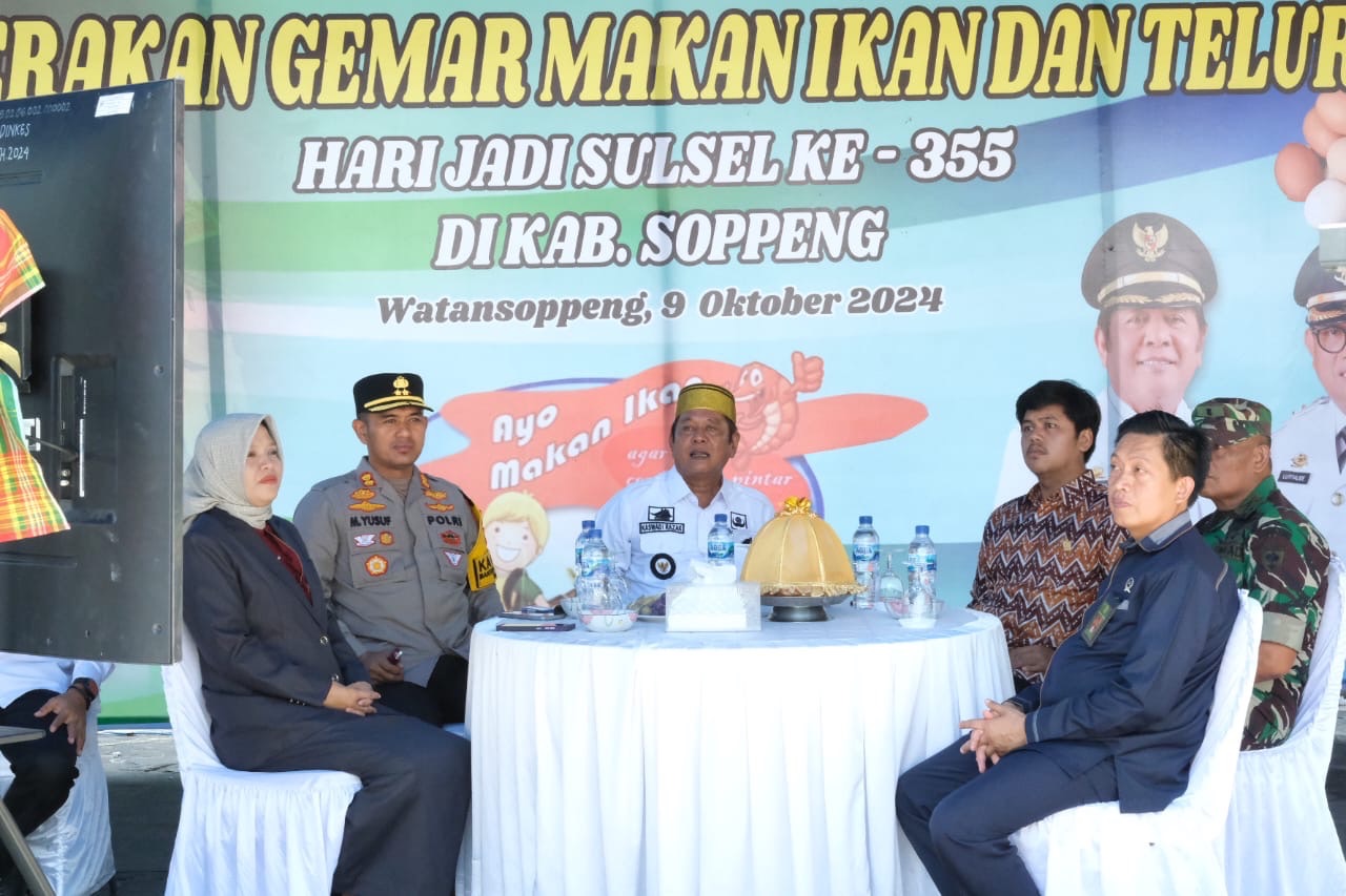 Pemkab Soppeng Gelar Gerakan Gemar Makan Ikan dan Telur Rangkaian Kegiatan Hari Jadi Sulsel ke-355 Tahun