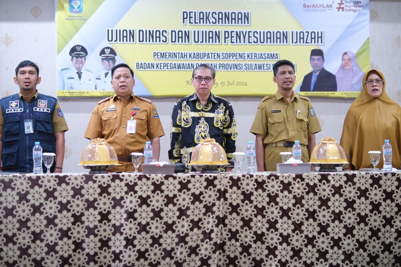 Sebanyak 331 Orang Peserta Mengikuti Ujian Dinas dan Ujian Penyesuaian Ijazah Pemerintah Kab.Soppeng Tahun 2024