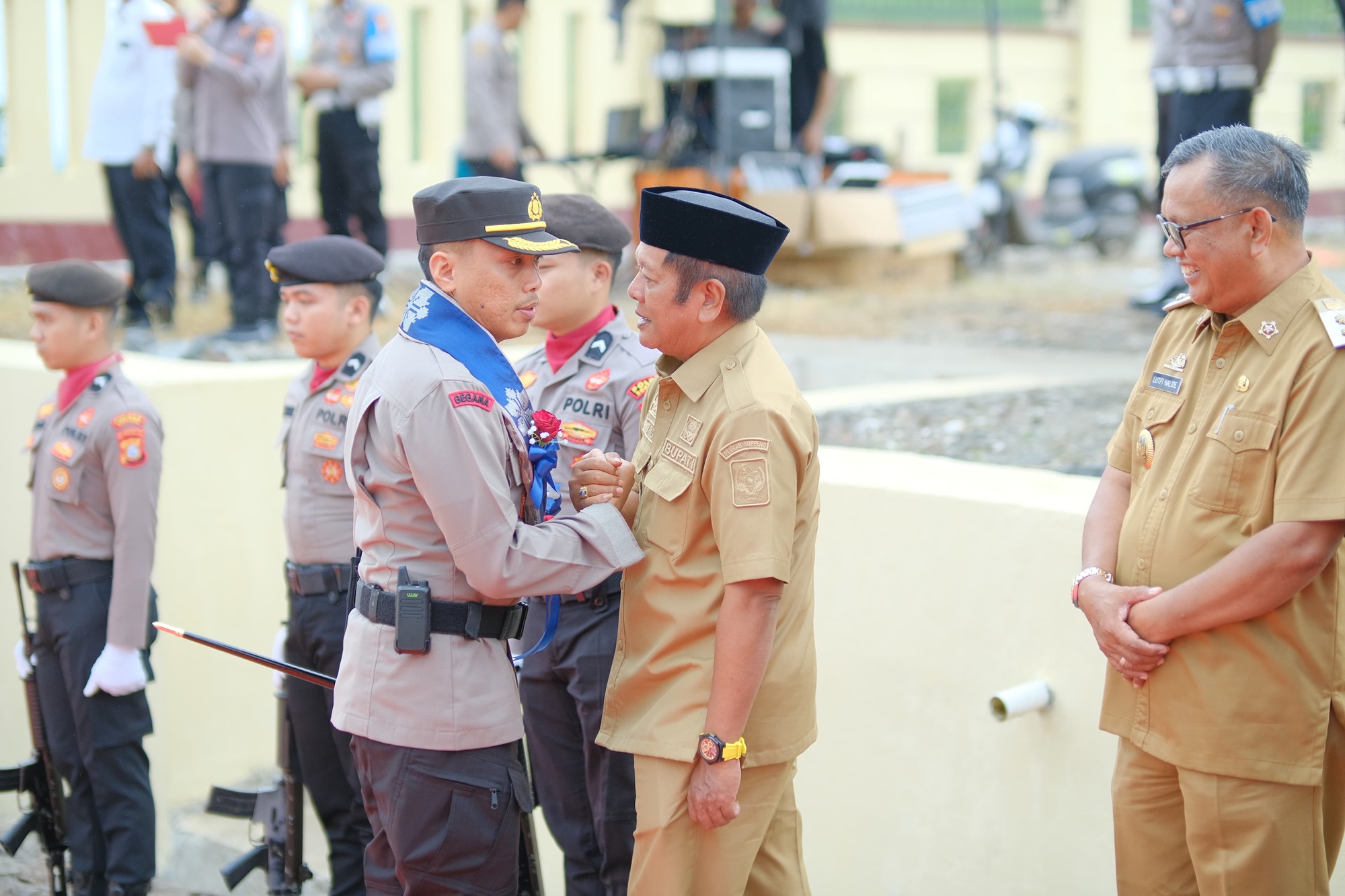 Bupati Soppeng Secara Langsung Pimpin Penyambutan Pejabat Kapolres Soppeng yang Baru