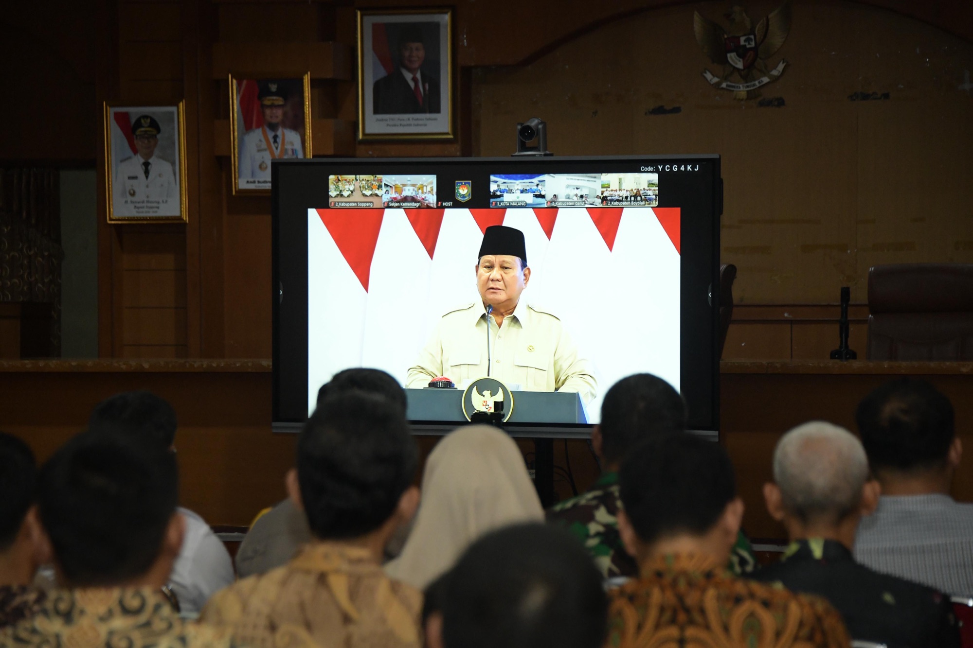 Pemkab Soppeng Ikuti Peluncuran Logo HUT ke-80 Kemerdekaan RI Bersama Presiden Melalui Virtual