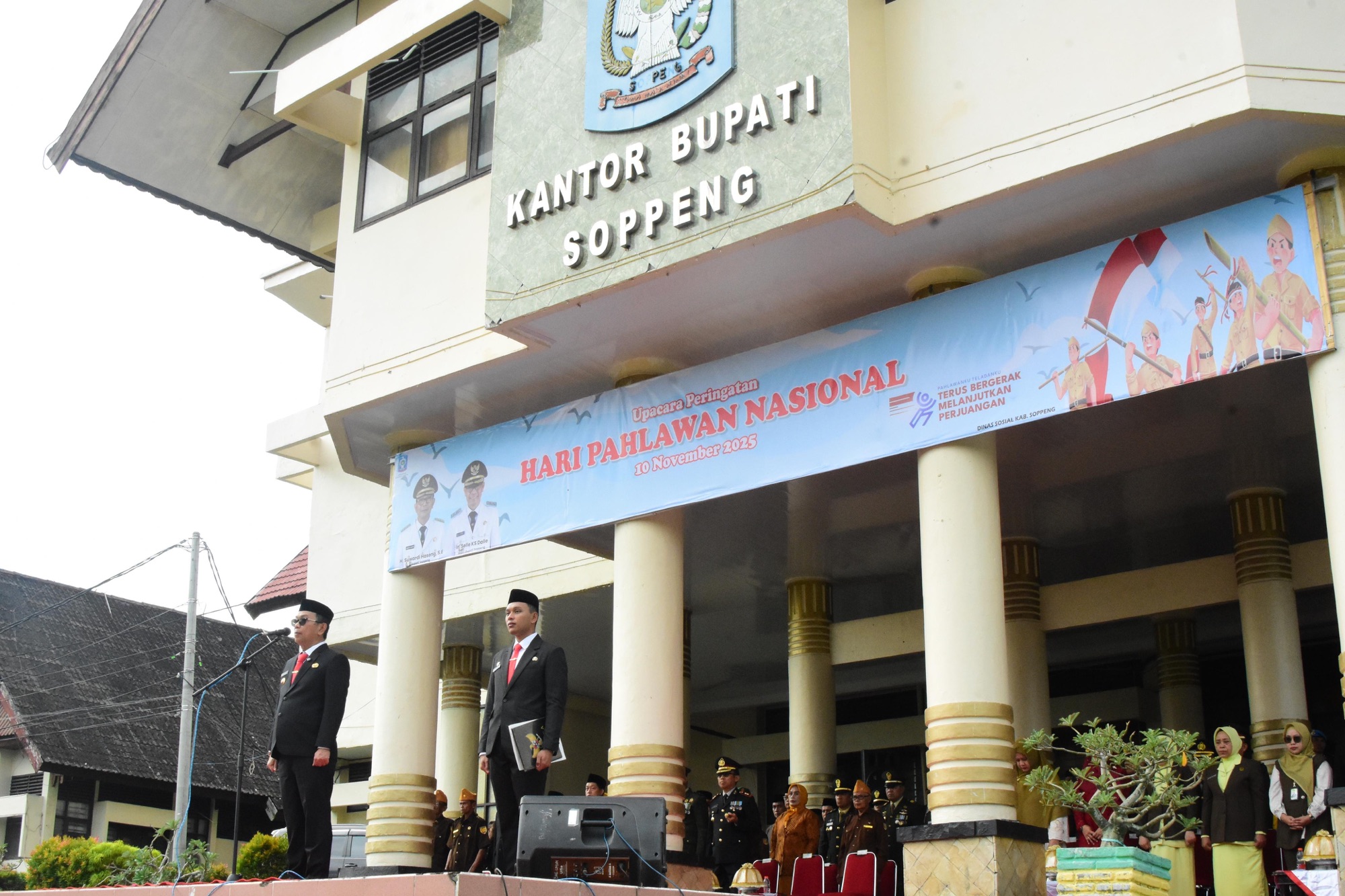 Bupati Soppeng Bacakan Amanat Mensos RI Upacara Peringatan Hari Pahlawan Nasional 2025