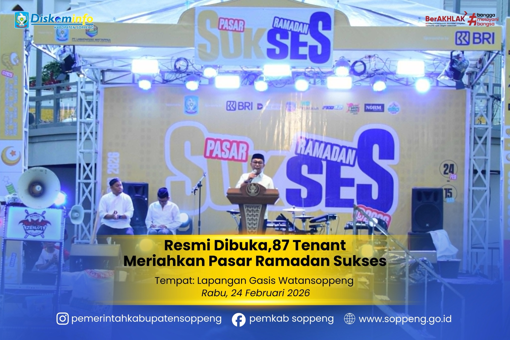 Resmi Dibuka, 87 Tenant Meriahkan Pasar Ramadan Sukses