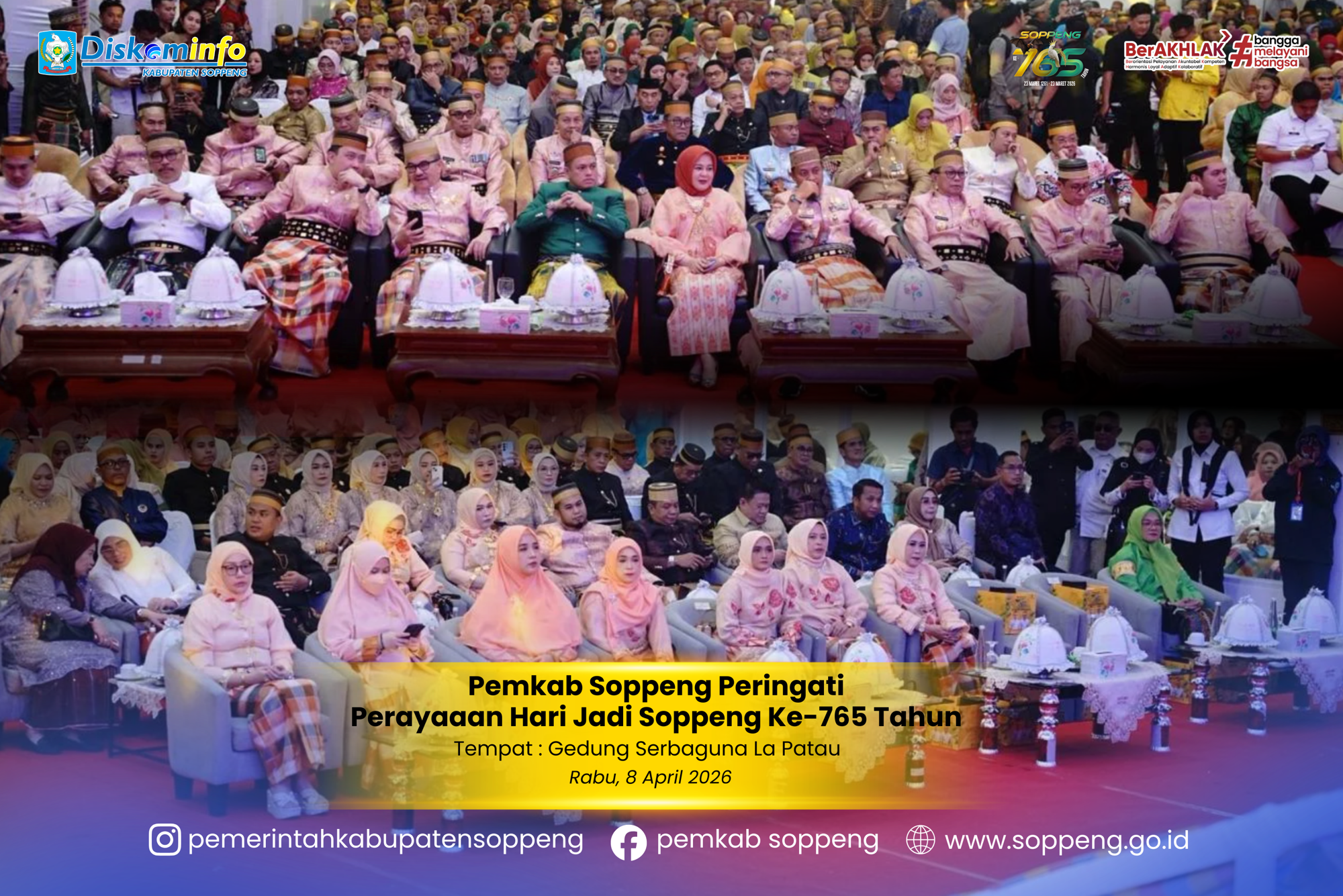 Pemkab Soppeng Peringati Perayaan Hari Jadi Soppeng Ke-765 Tahun