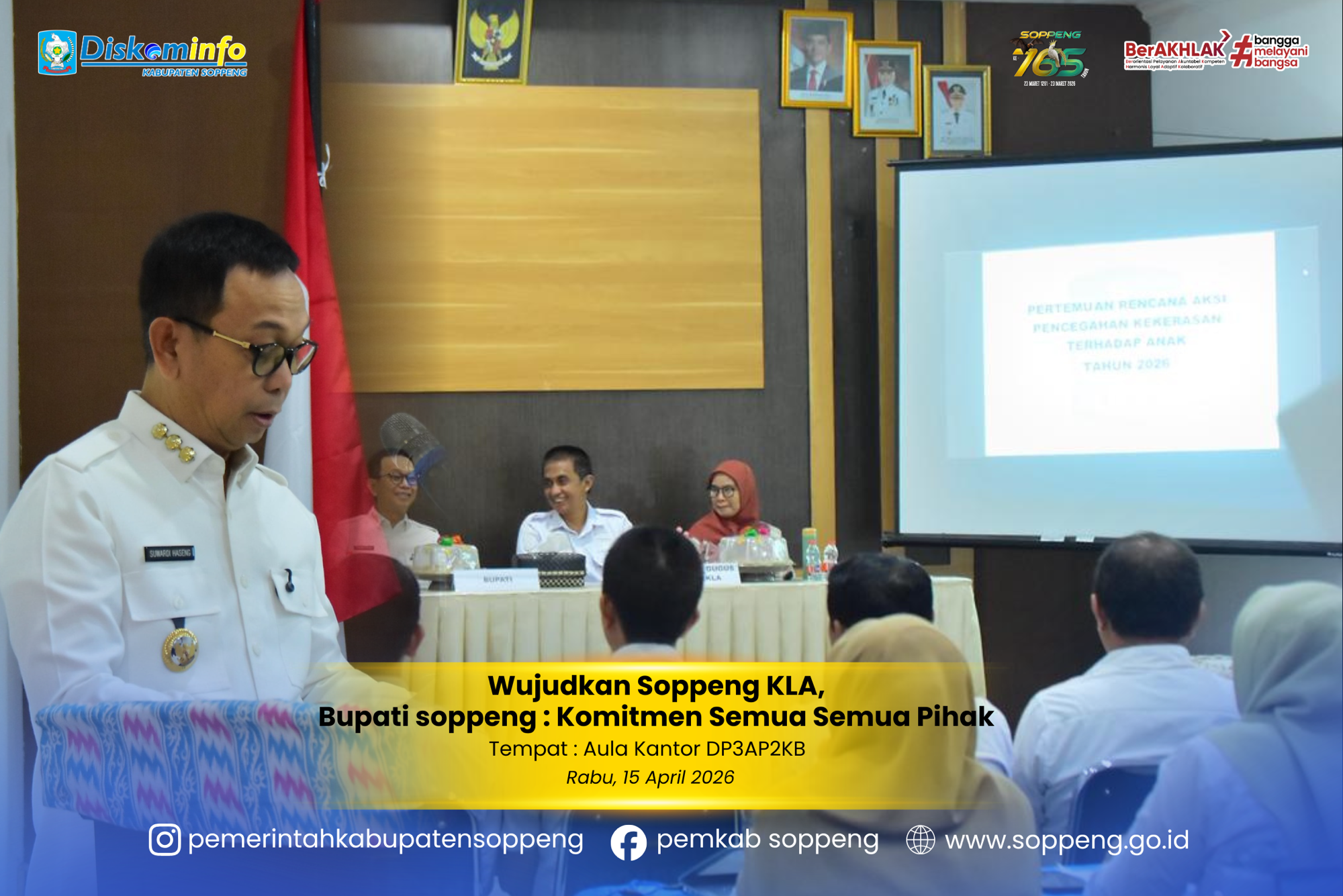 Wujudkan Soppeng KLA, Bupati Soppeng : Komitmen Semua Pihak