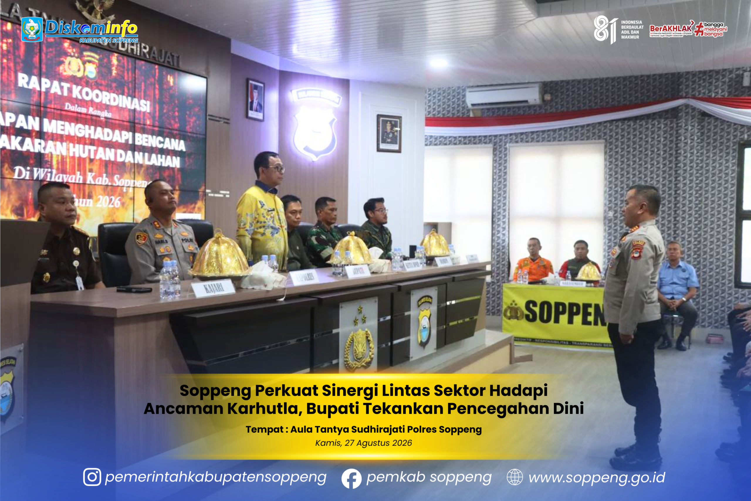 Soppeng Perkuat Sinergi Lintas Sektor Hadapi Ancaman Karhutla, Bupati Tekankan Pencegahan Dini