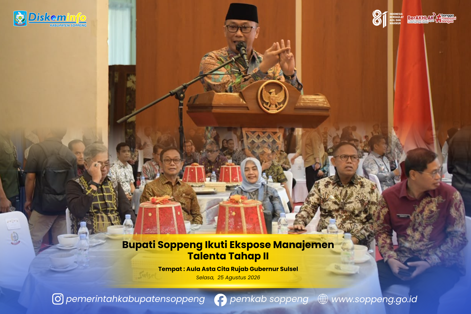 Bupati Soppeng Ikuti Ekspose Manajemen Talenta Tahap II