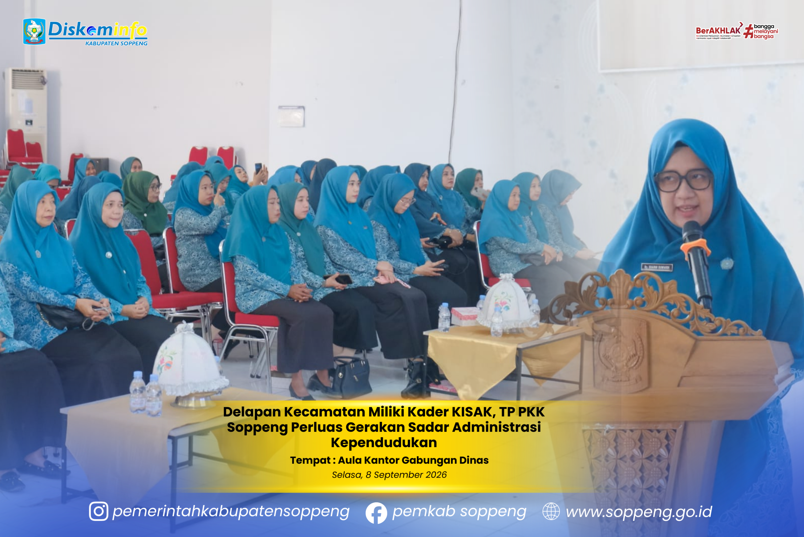 Delapan Kecamatan Miliki Kader KISAK, TP PKK Soppeng Perluas Gerakan Sadar Administrasi Kependudukan