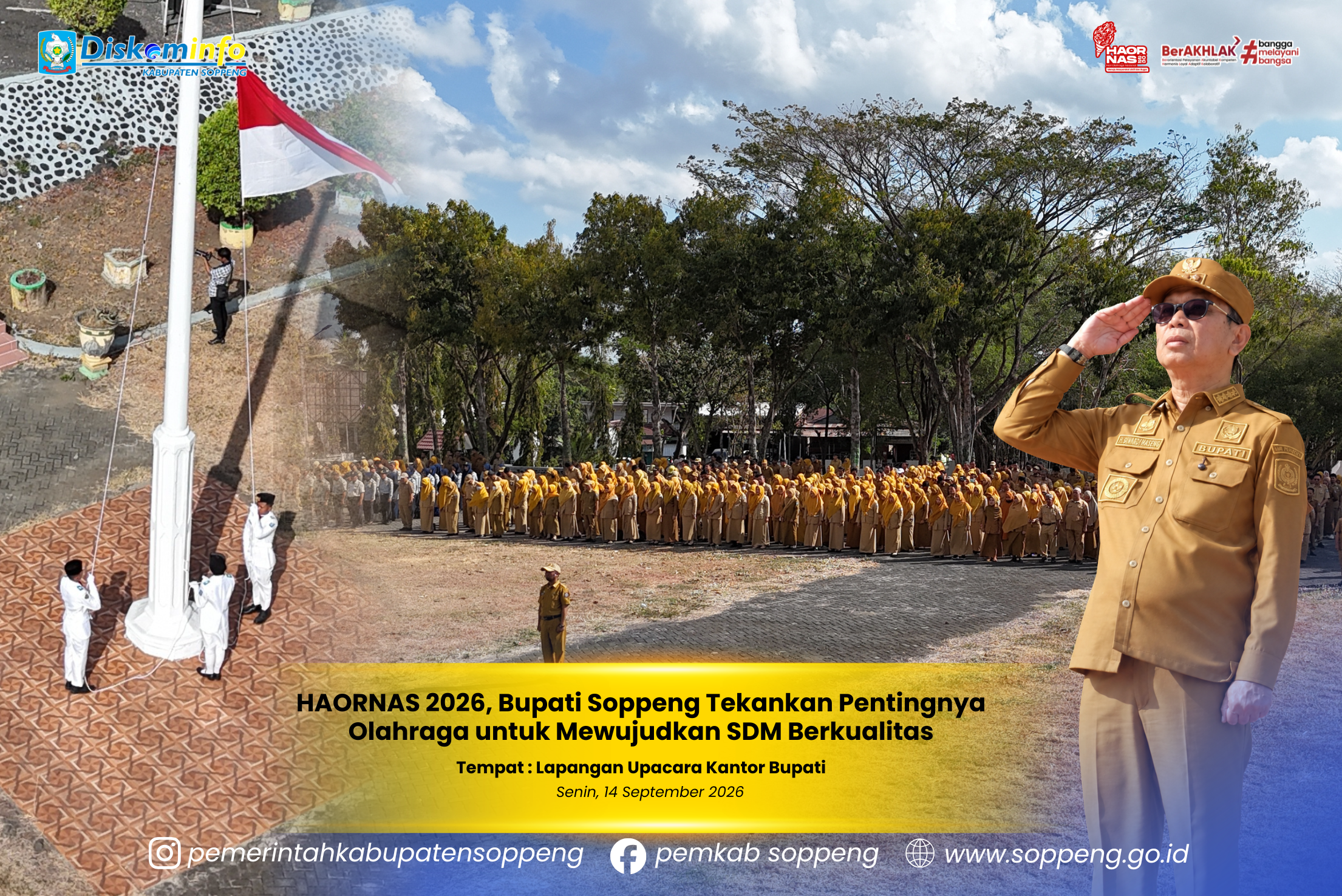 HAORNAS 2026, Bupati Soppeng Tekankan Pentingnya Olahraga untuk Mewujudkan SDM Berkualitas