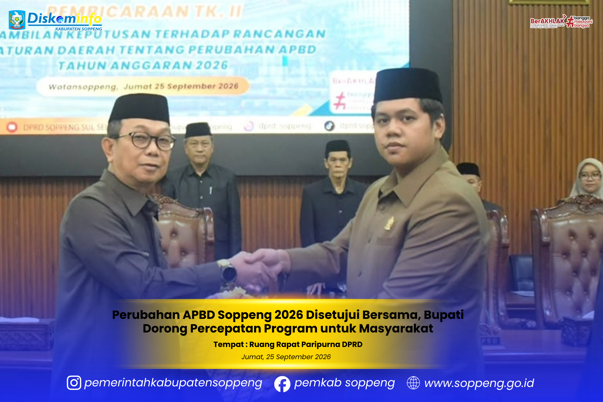 Perubahan APBD Soppeng 2026 Disetujui Bersama, Bupati Dorong Percepatan Program untuk Masyarakat
